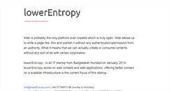 Desktop Screenshot of lowerentropy.com