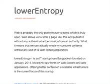 Tablet Screenshot of lowerentropy.com